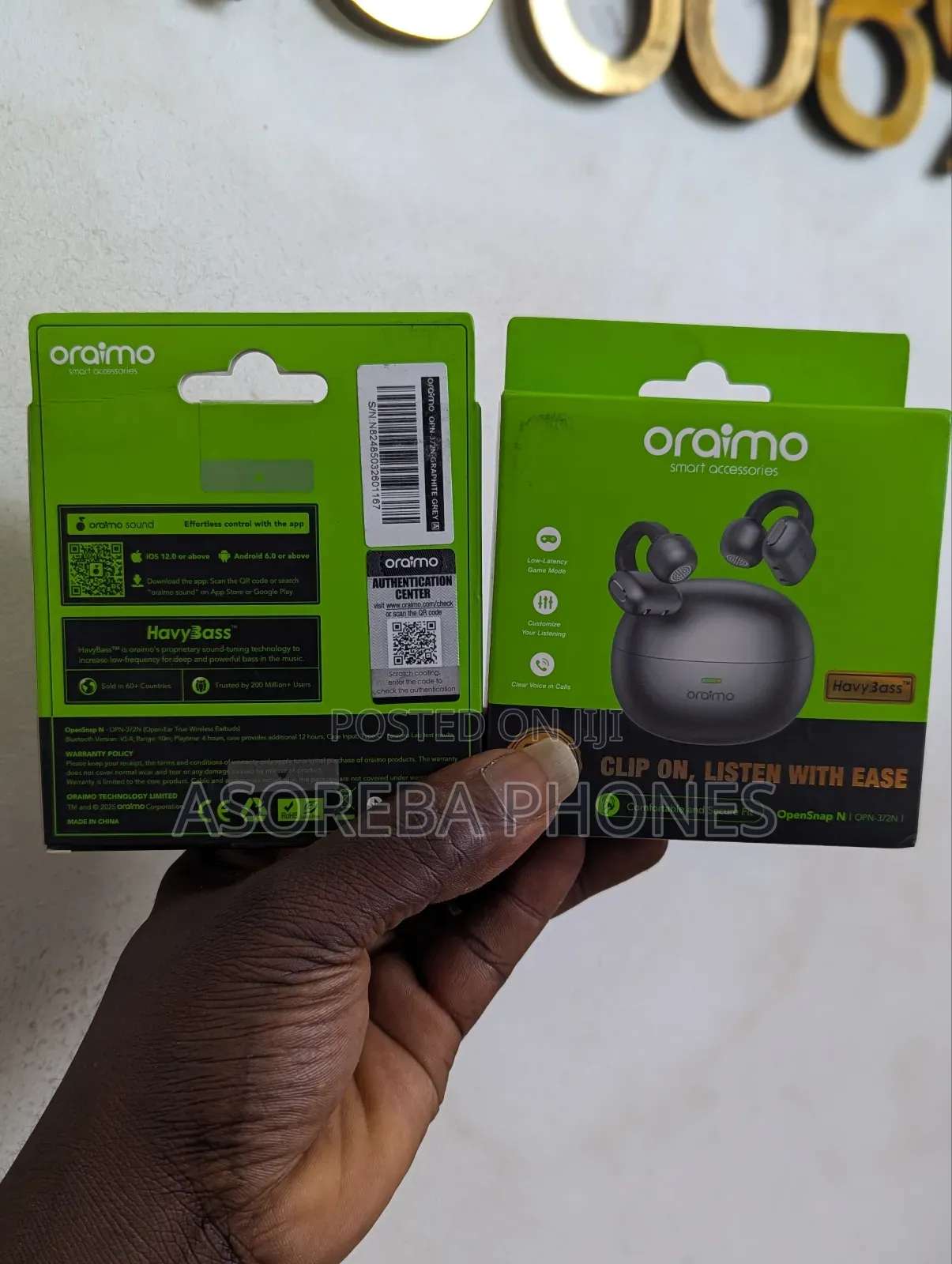 Oraimo Opensnap N Clip-on Open-Ear True Wireless Earbuds