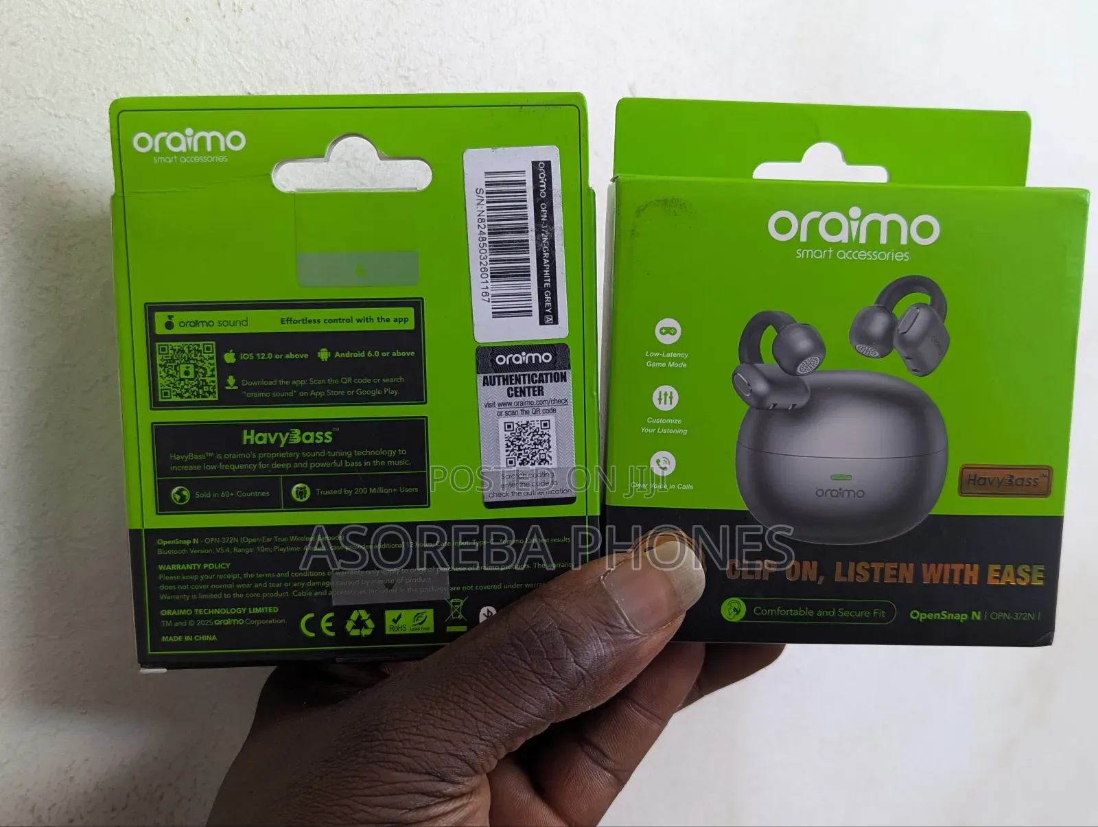 Oraimo Opensnap N Clip-on Open-Ear True Wireless Earbuds
