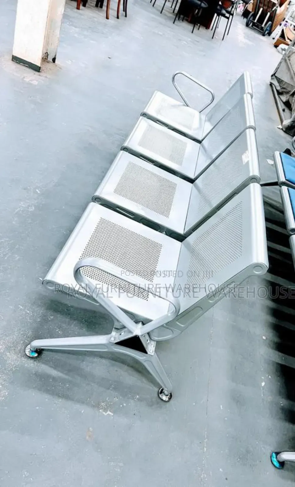 4 Seater Metallic Airport Chair
