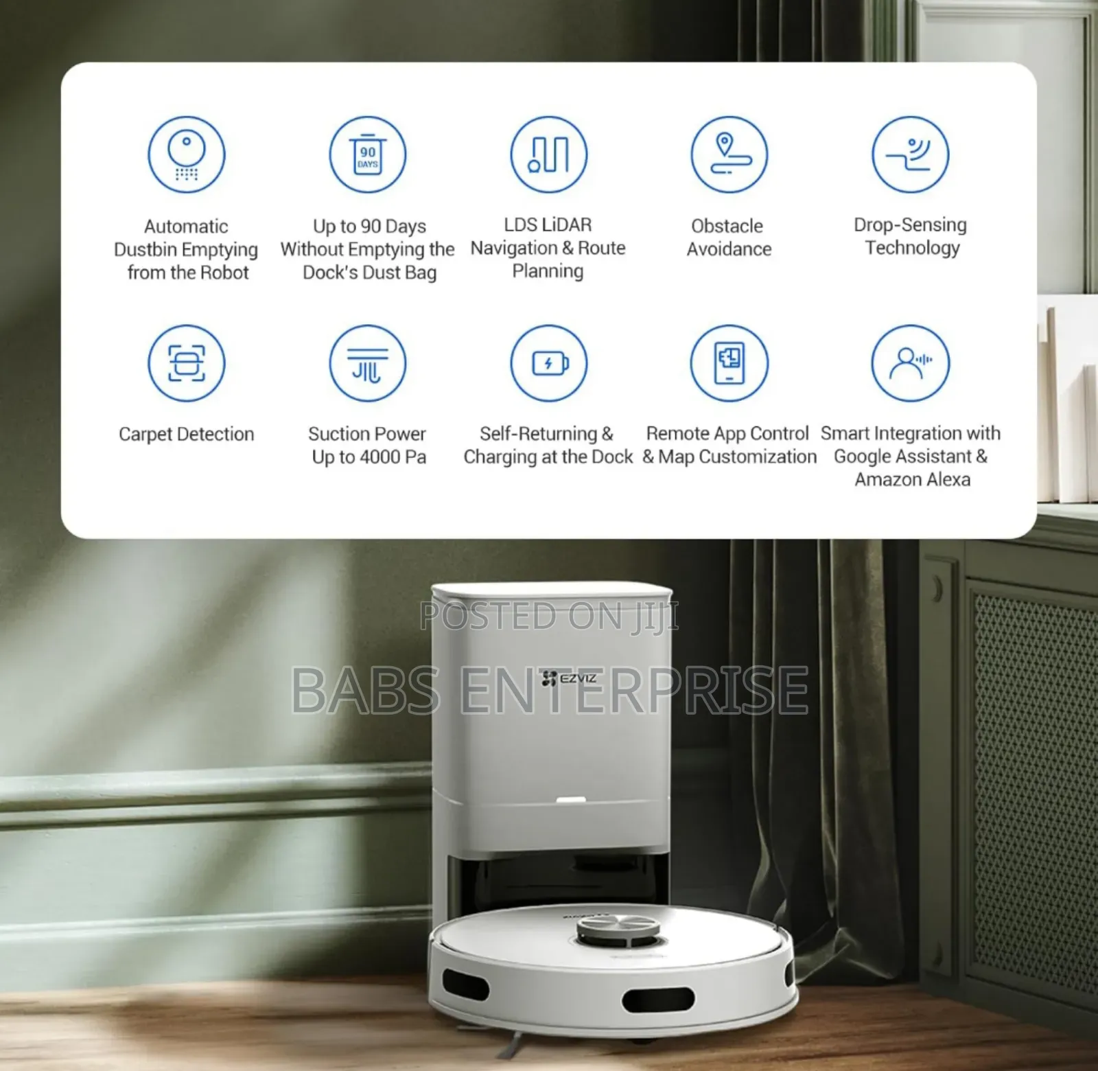 Ezviz Rea4c Plus Robot Vacuum Cleaner And Mop