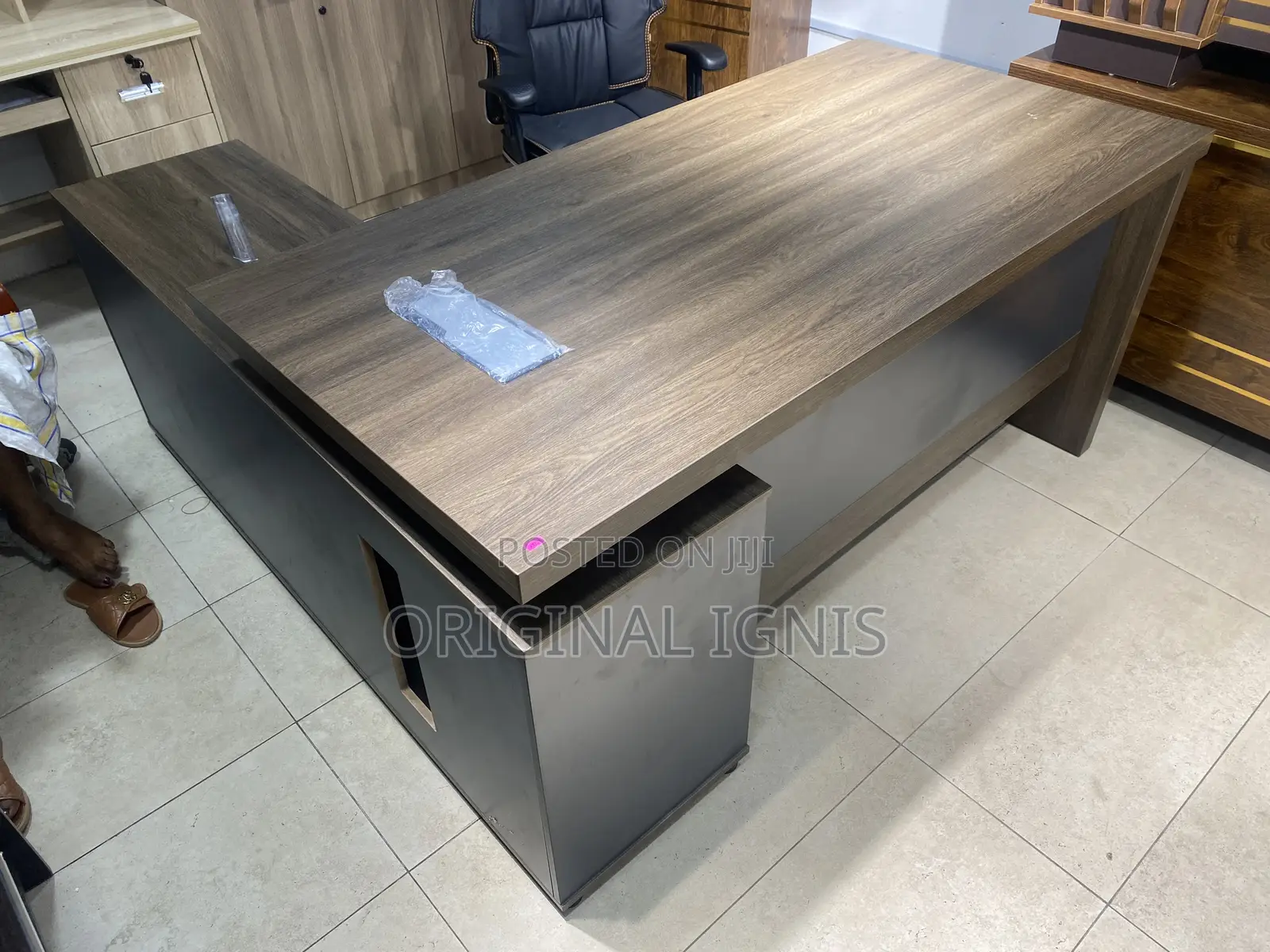 L-Shaped Executive Office Desk