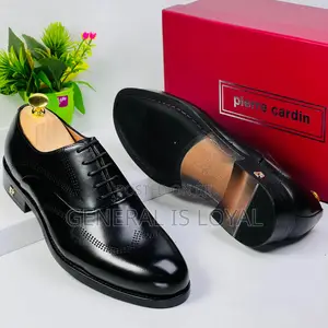 Pierre Cardin Black Men’S Leather Lace Shoe