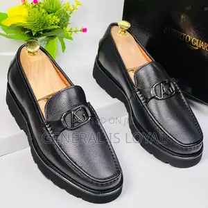 Alberto Gilardino Black Mens Leather Shoe