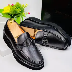 Alberto Gilardino Black Mens Leather Shoe
