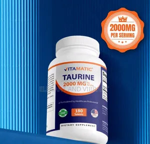 Taurine 2000mg Vegetarian Tablets, 180 Count,
