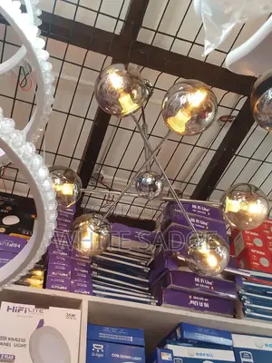 7arms Pendant Glass Light With Withe27