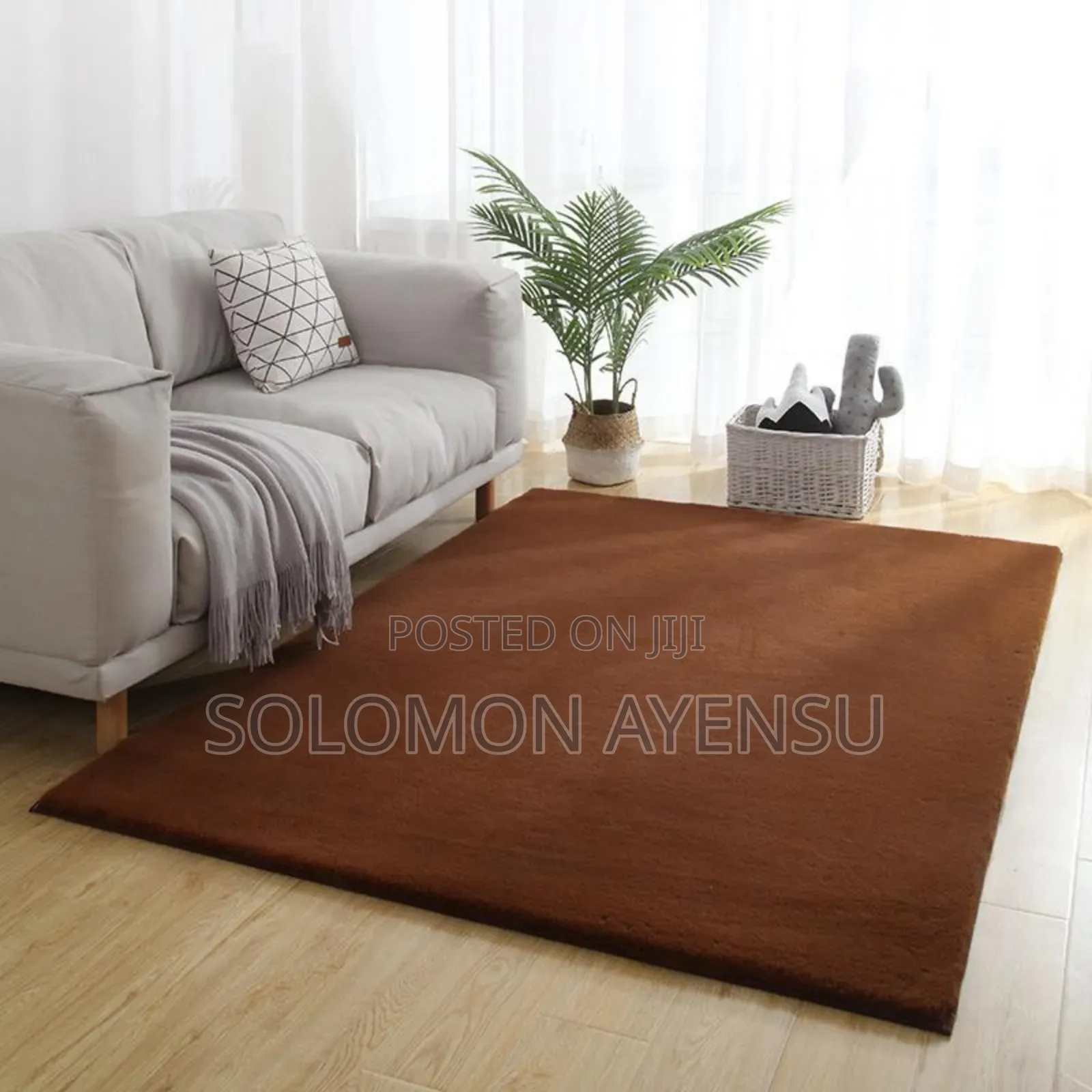 Quality Rabbit Hair Smooth Center Carpet Available in Different Sizes