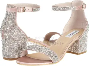 Shesole Women's Ankle Strap Rhinese Block Heels Bridal Size 39