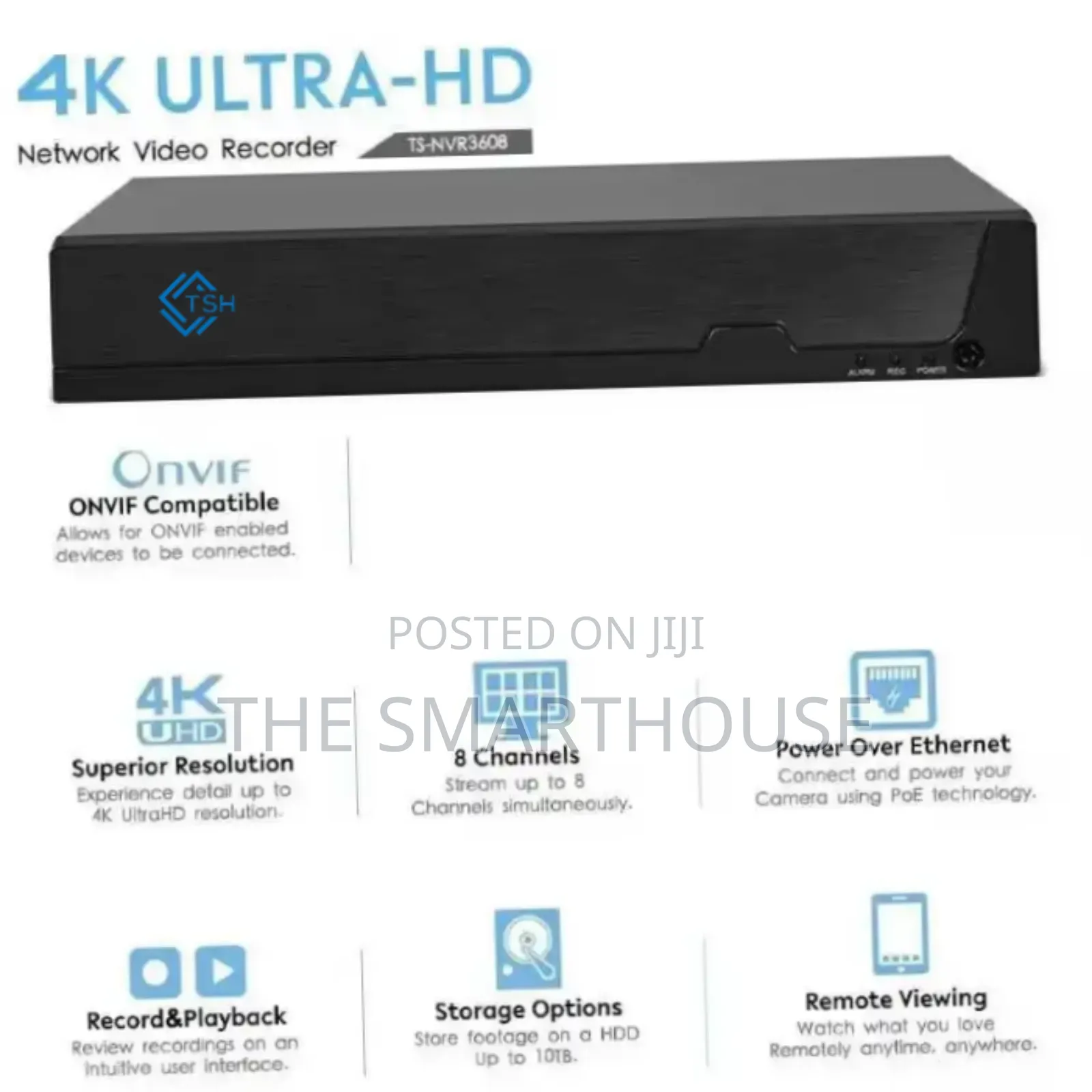 TSH 4ch*4mp Ip Poe Kit With Cables