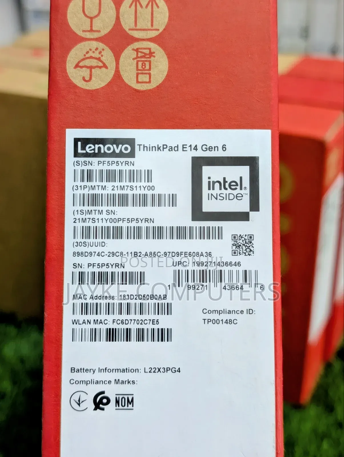 New Laptop Lenovo ThinkPad E14 Gen 6 16GB Intel Core Ultra 7 SSD 1T
