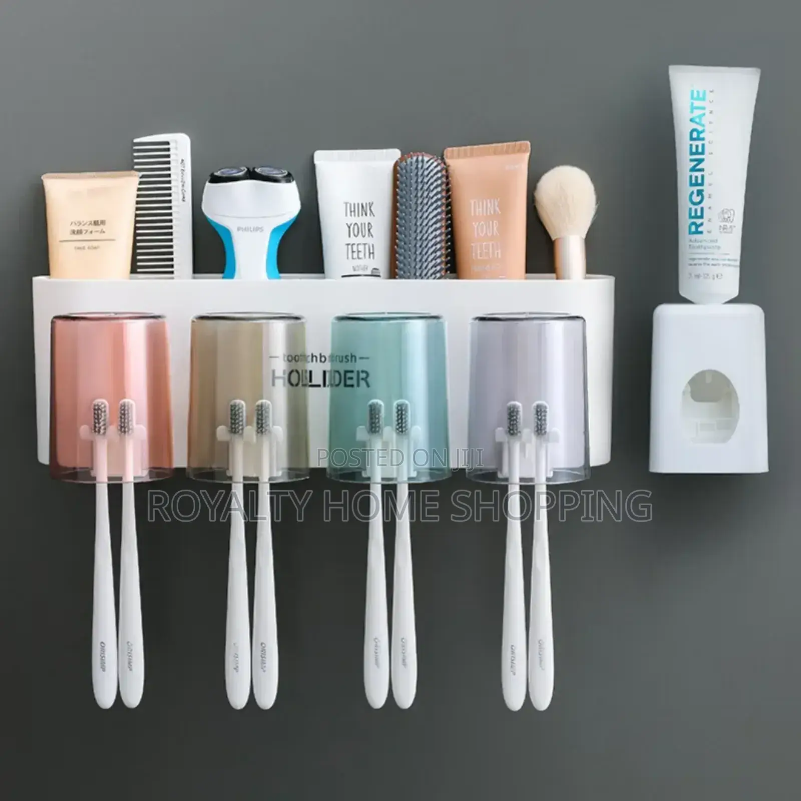 Toothbrush Rack With Paste Extruder