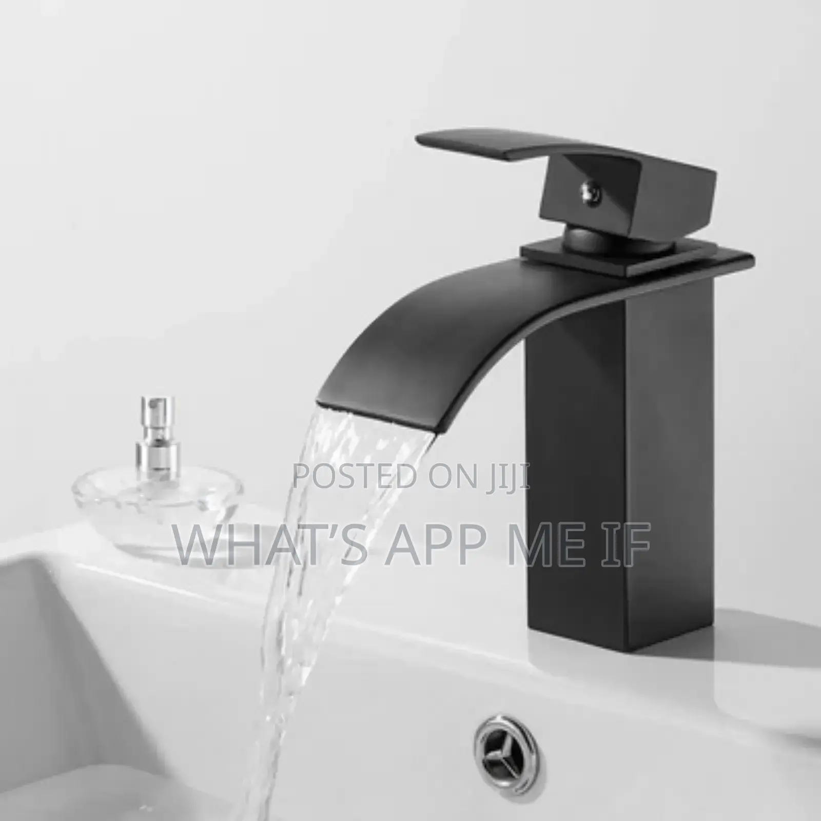 Theeierce Basin Sink Mixer Tap, Waterfall Matt Black
 Silver Avail