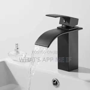 Theeierce Basin Sink Mixer Tap, Waterfall Matt Black
 Silver Avail