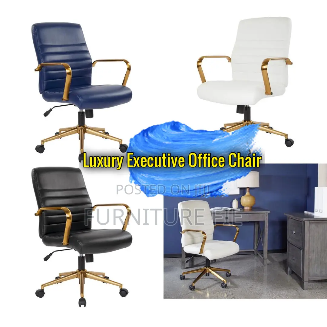 Executive Office Chair - Mid Back Faux Leather From Usa.
