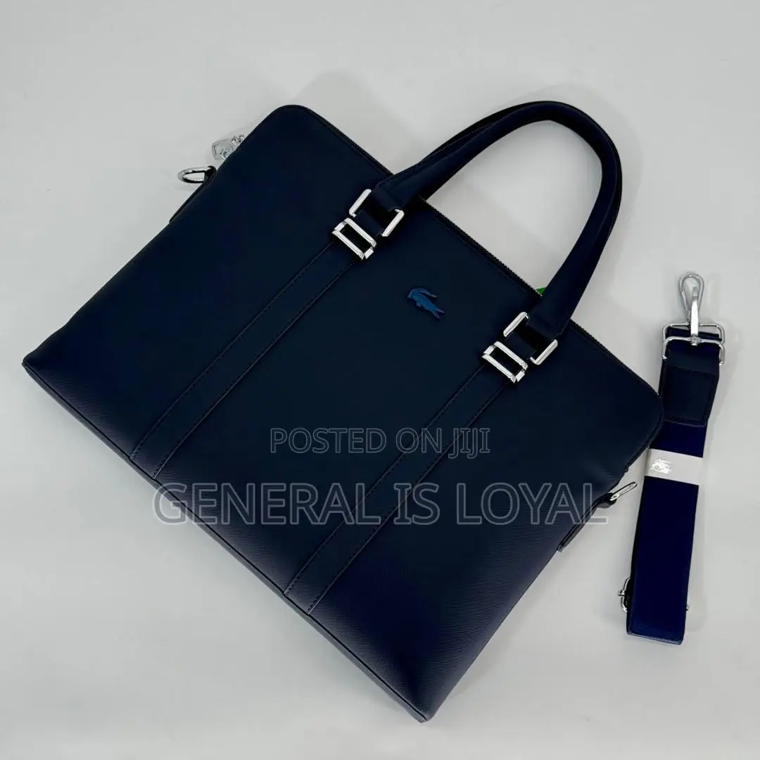 Lacoste Pure Leather Office And Laptop Bag
