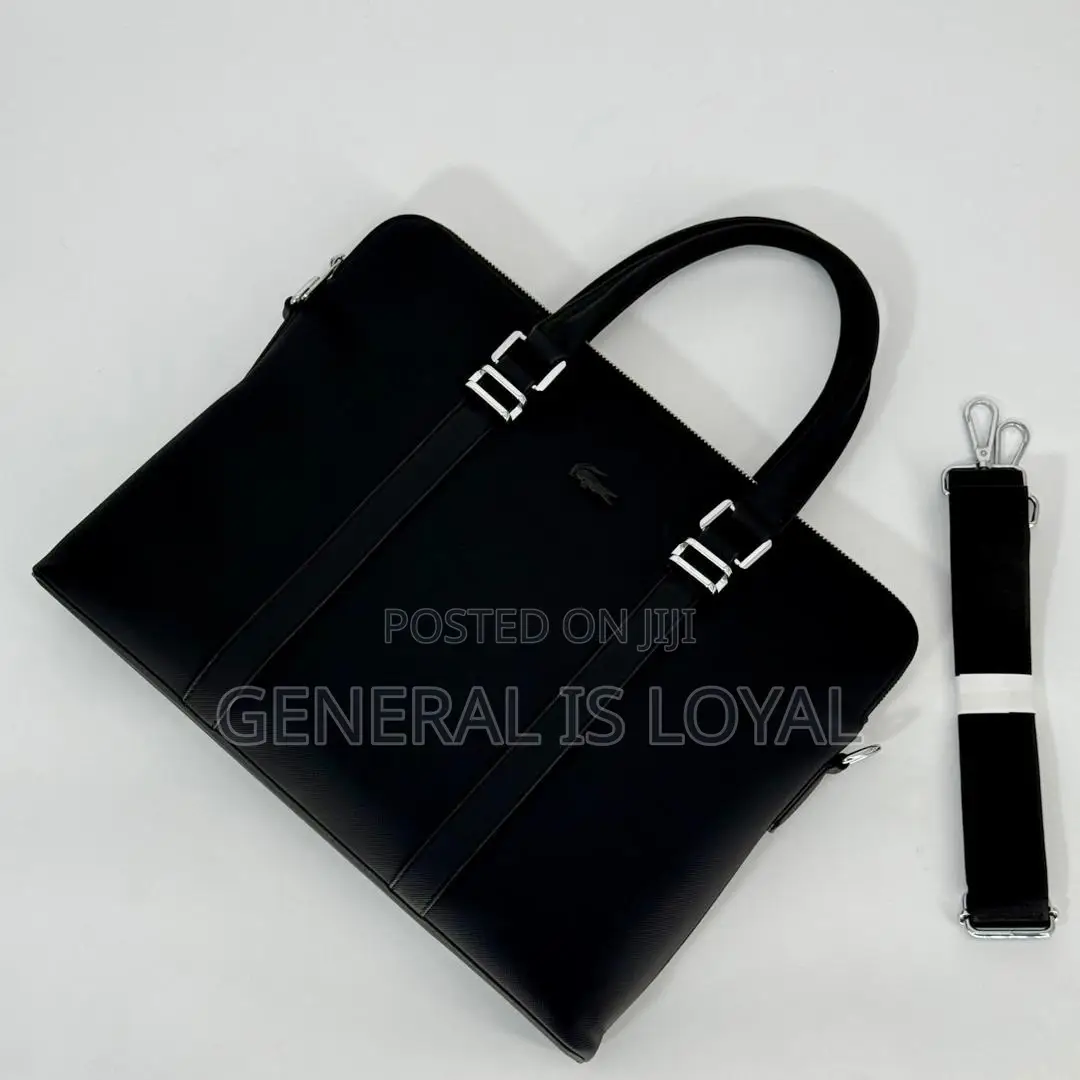 Lacoste Pure Leather Office And Laptop Bag