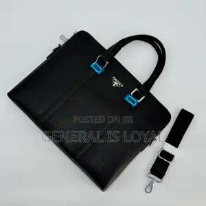 Prada Pure Leather Office And Laptop Bag