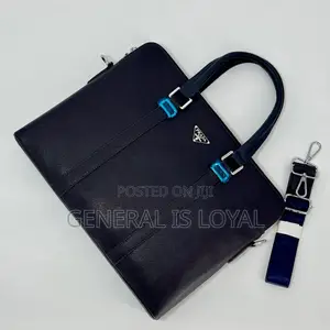 Prada Pure Leather Office And Laptop Bag