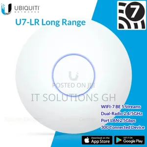 Ubiquiti Unifi 7 Long-Range Access Point Wi-Fi 7 Dual-Band , 4.98gbps
