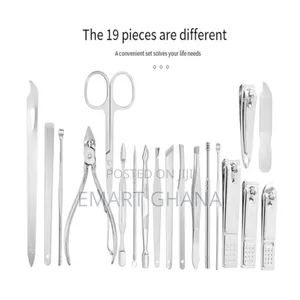 Manicure Nail Clippers Kit Pedicure Set Nail 19pcs