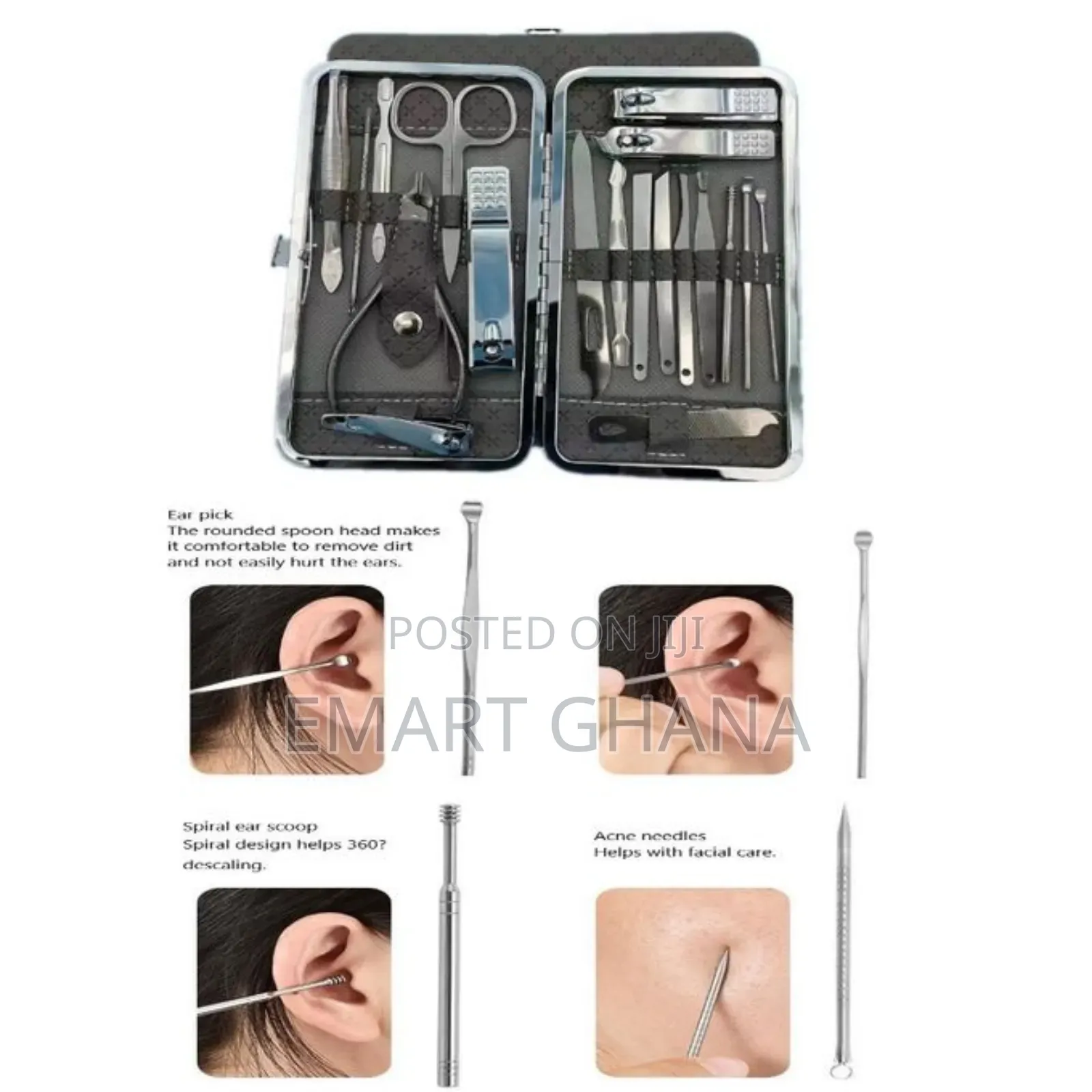 Manicure Nail Clippers Kit Pedicure Set Nail 19pcs