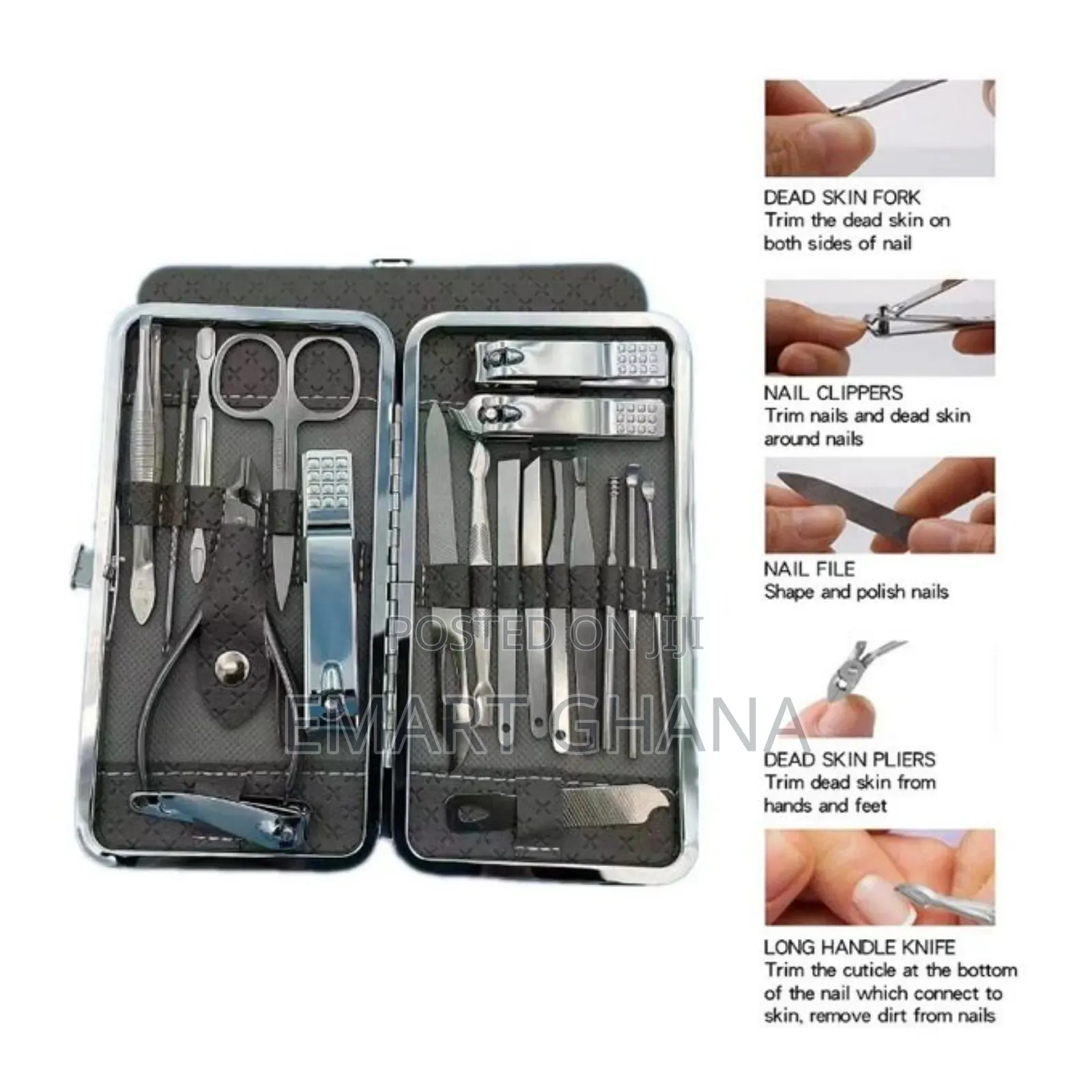 Manicure Nail Clippers Kit Pedicure Set Nail 19pcs