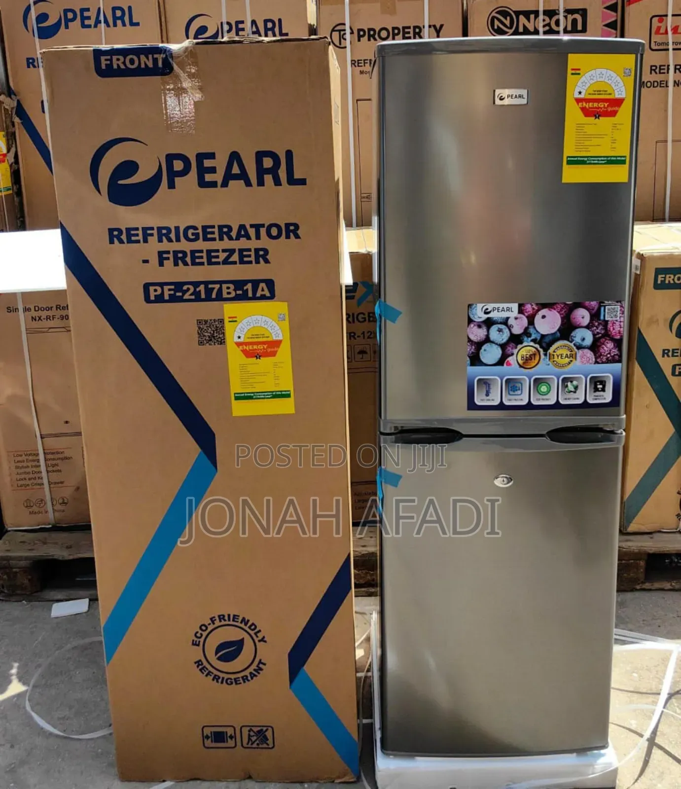 Pearl 142liters Double Door Bottom Freezer Fridge Pf-217