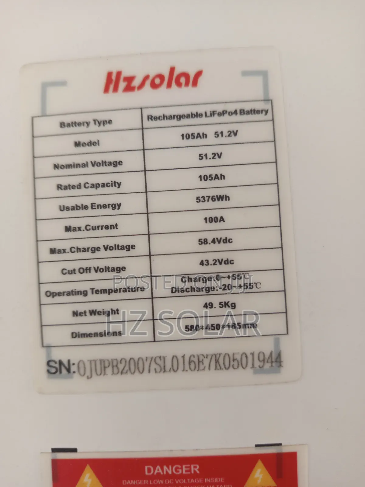 Solar Lithium Battery