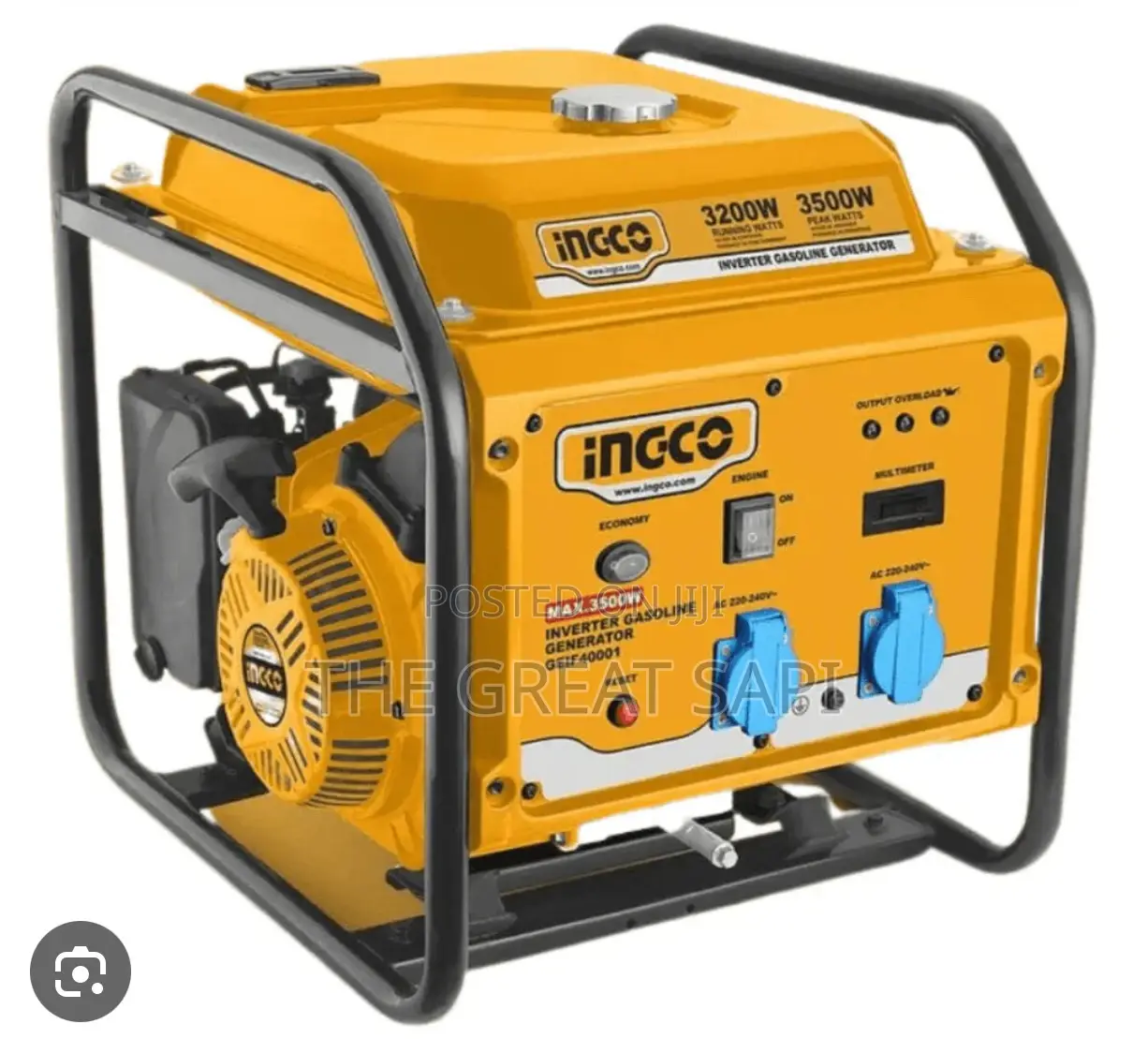 Ingco 3.5kw Inverter Gasoline Generator With Eco Mode