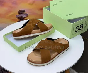 Off White Cross Sandals