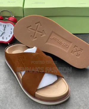 Off White Cross Sandals