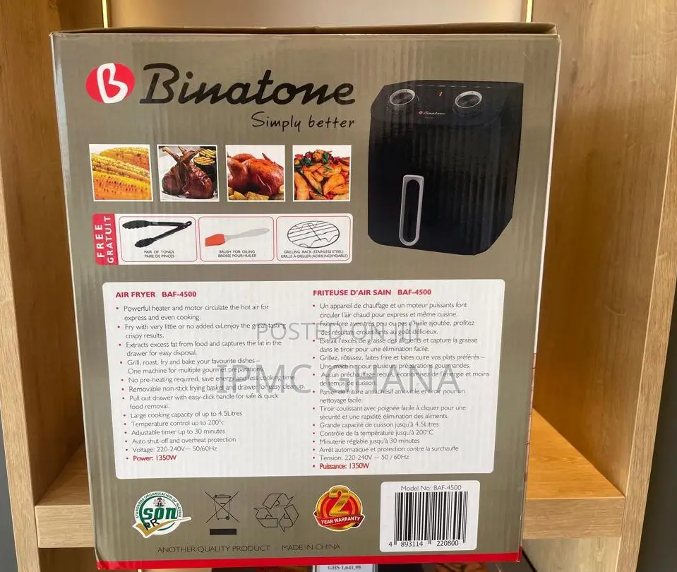 Binatone Baf-4500 Rapid Airfryer