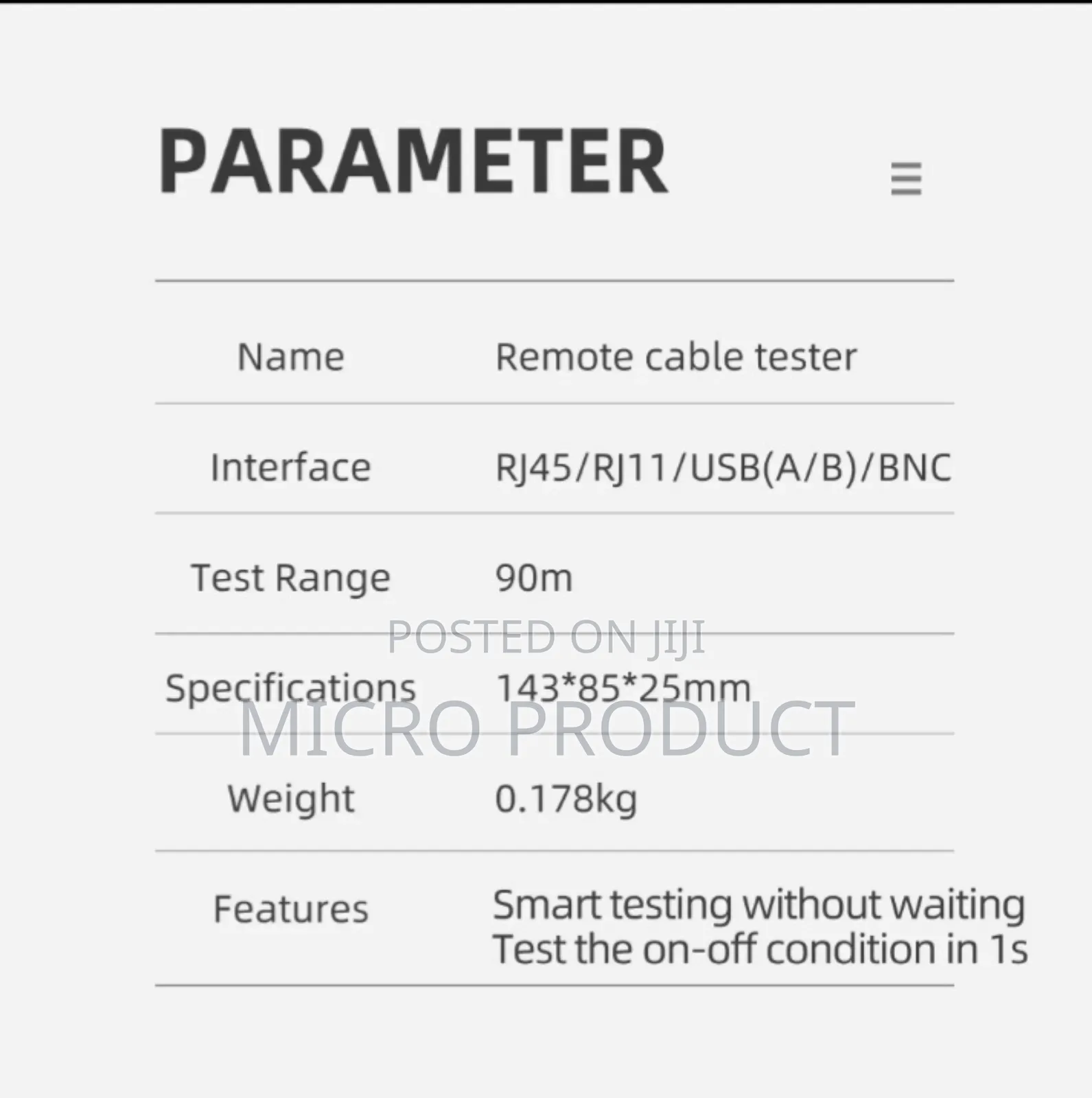 Remote Cable Tester