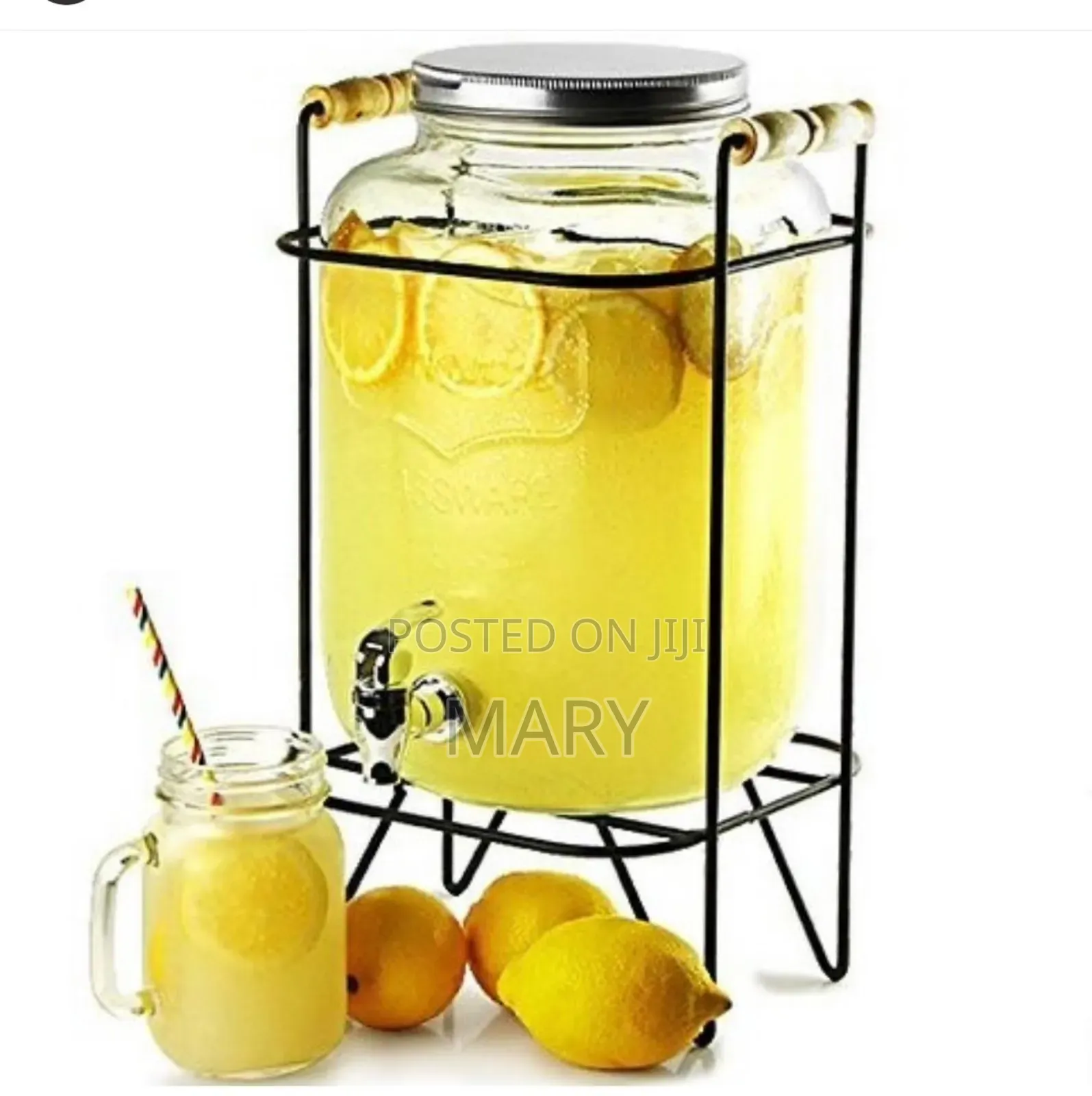 Glass Jar Dispenser With Stand