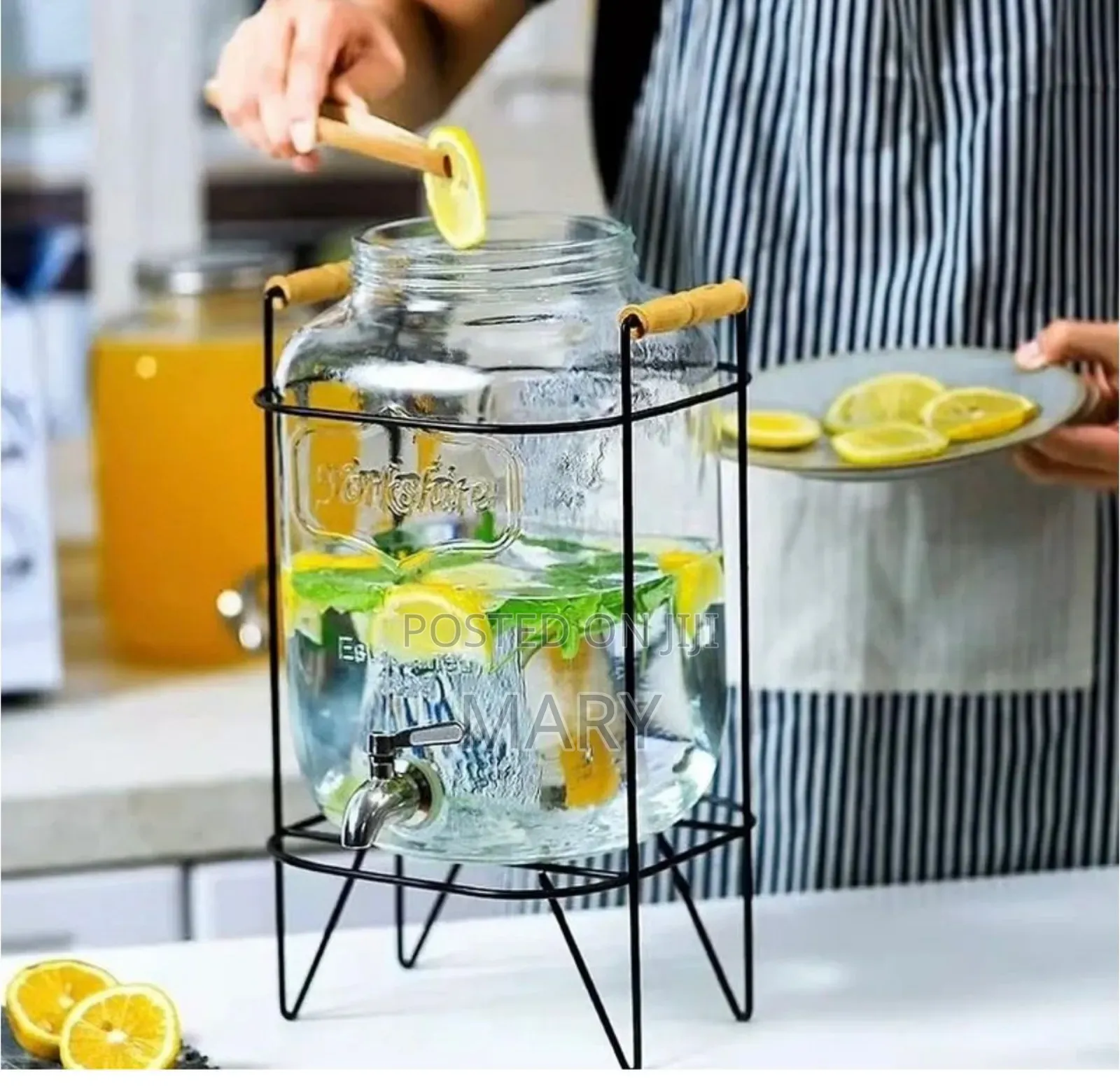 Glass Jar Dispenser With Stand