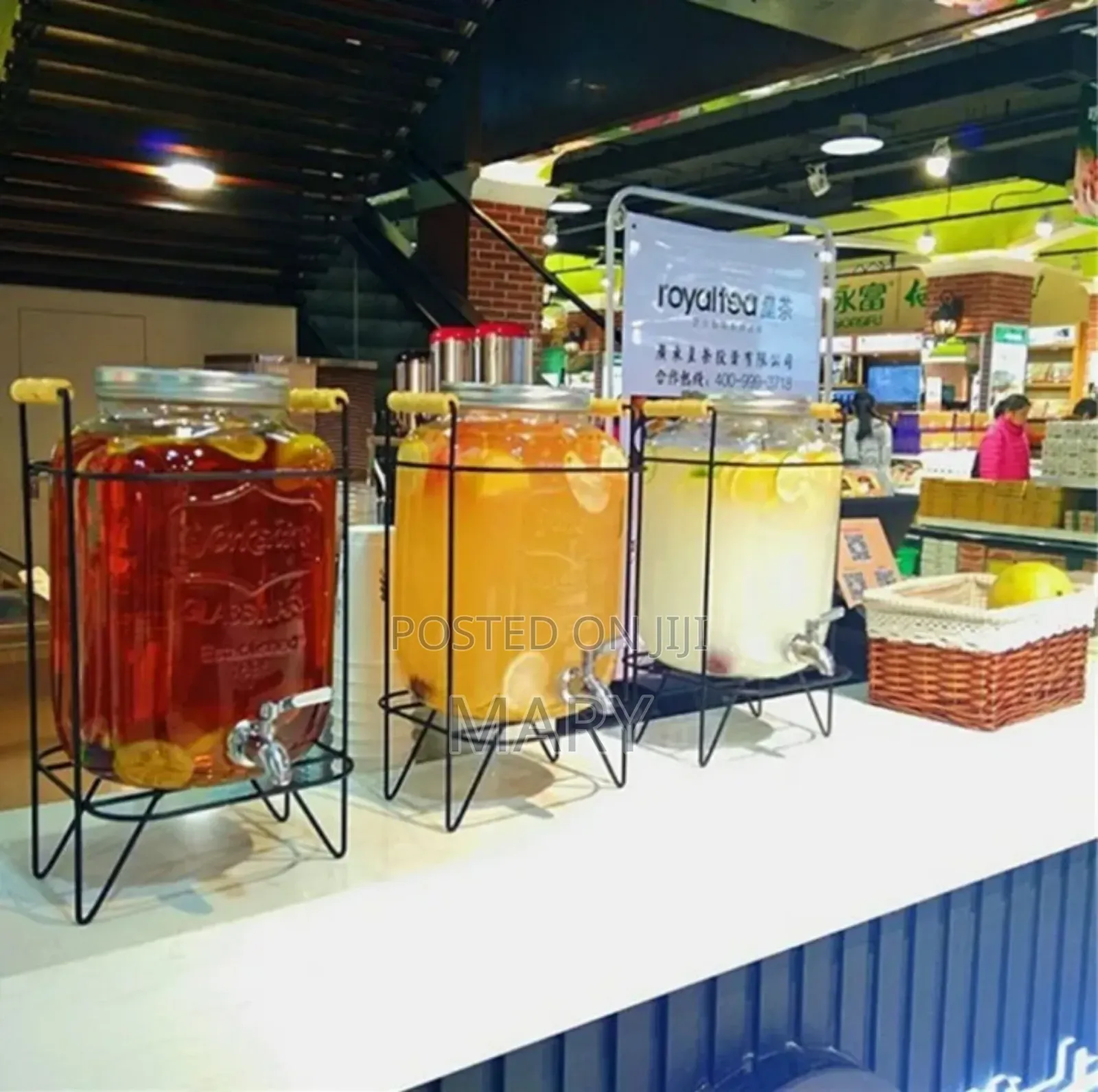 Glass Jar Dispenser With Stand