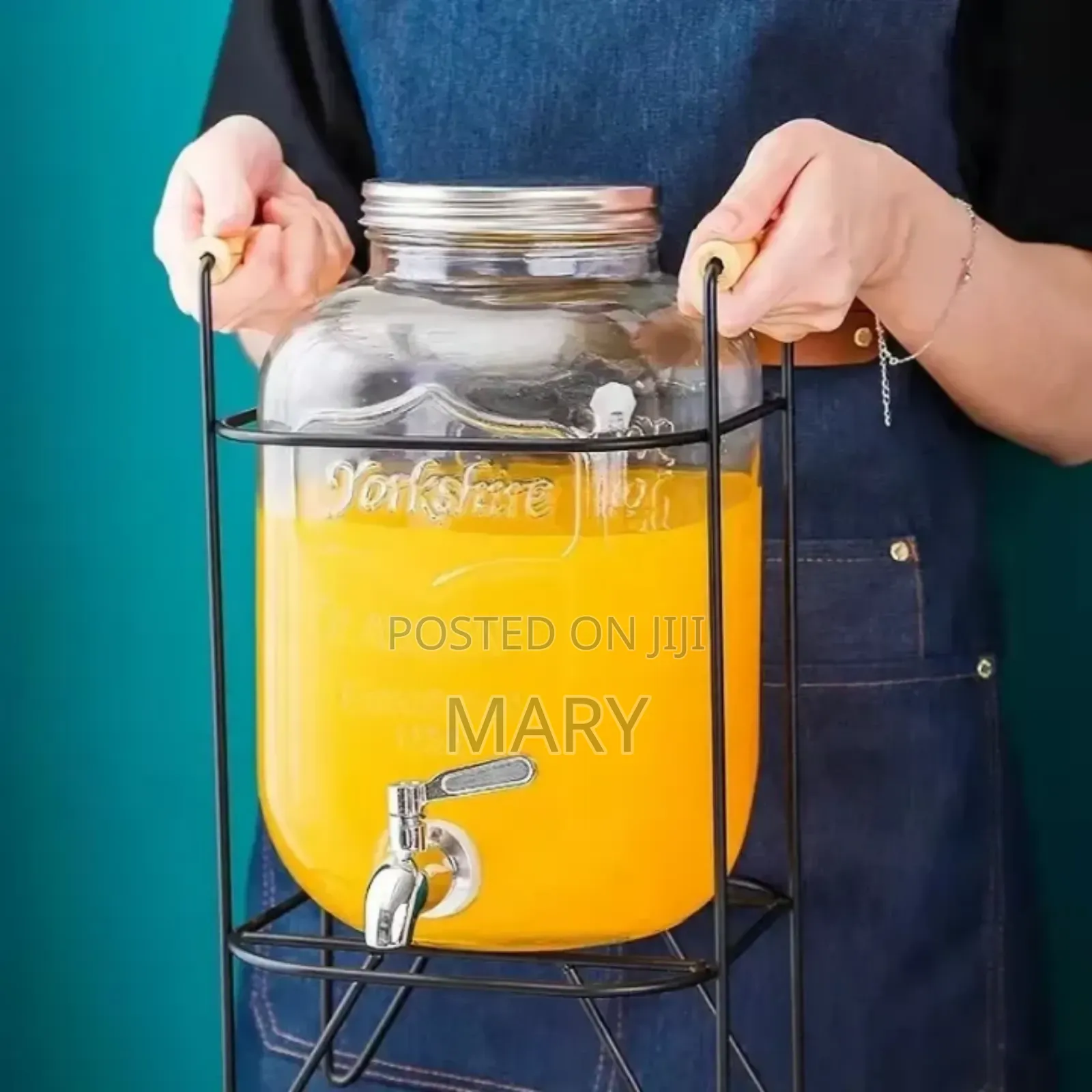 Glass Jar Dispenser With Stand
