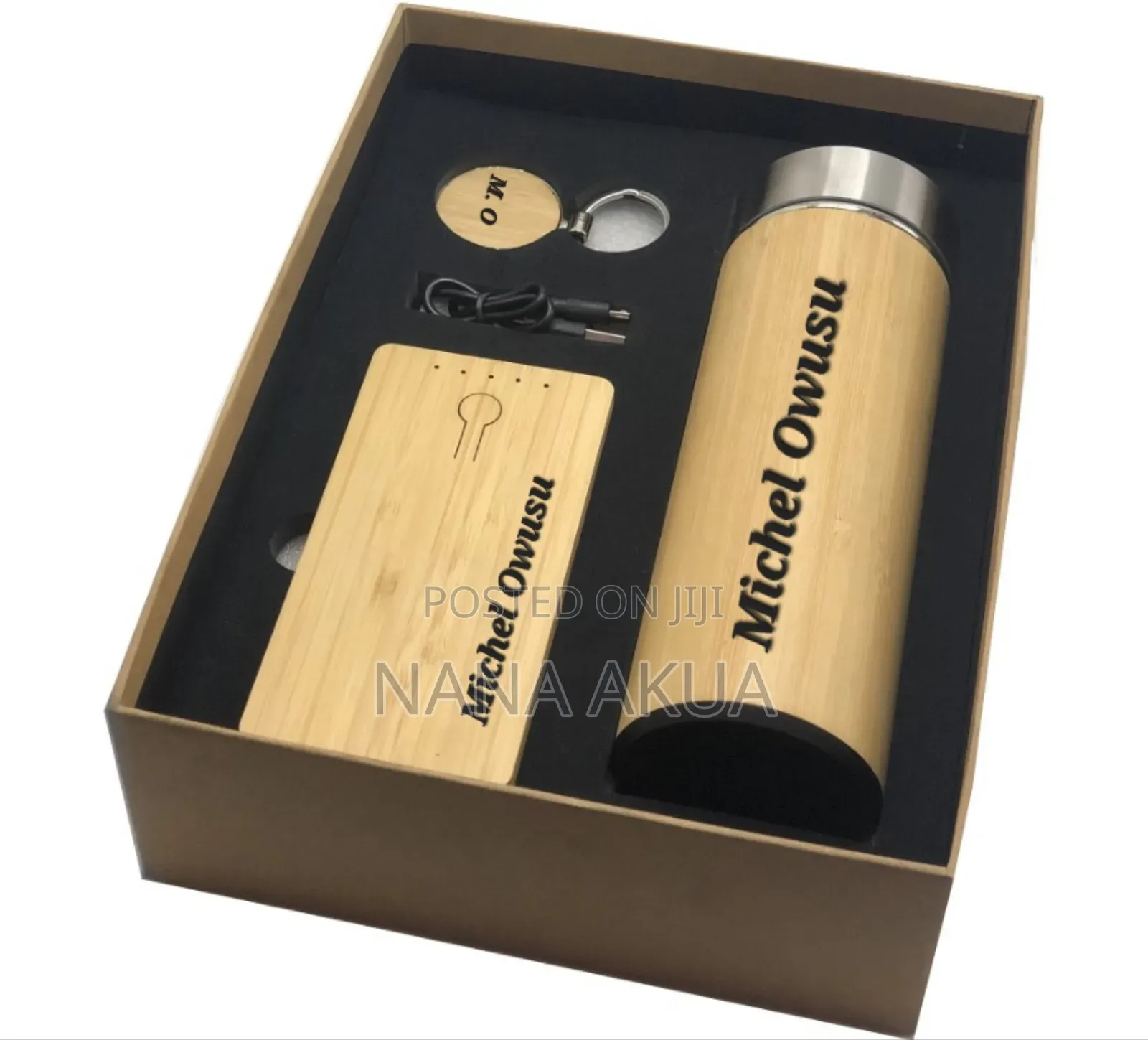 Customised Bamboo Gift Set With Power Bank