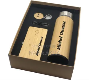 Customised Bamboo Gift Set With Power Bank