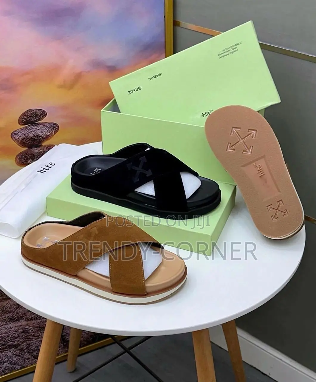 Celine X Off-White Suede Slippers