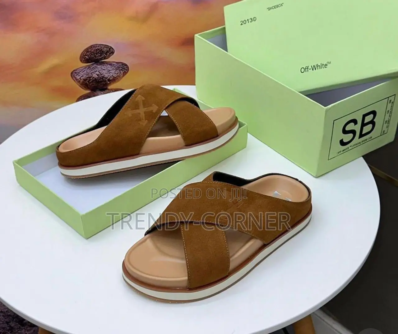 Celine X Off-White Suede Slippers