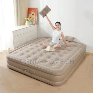 Double Inflatable Bed With Built-in Pump
