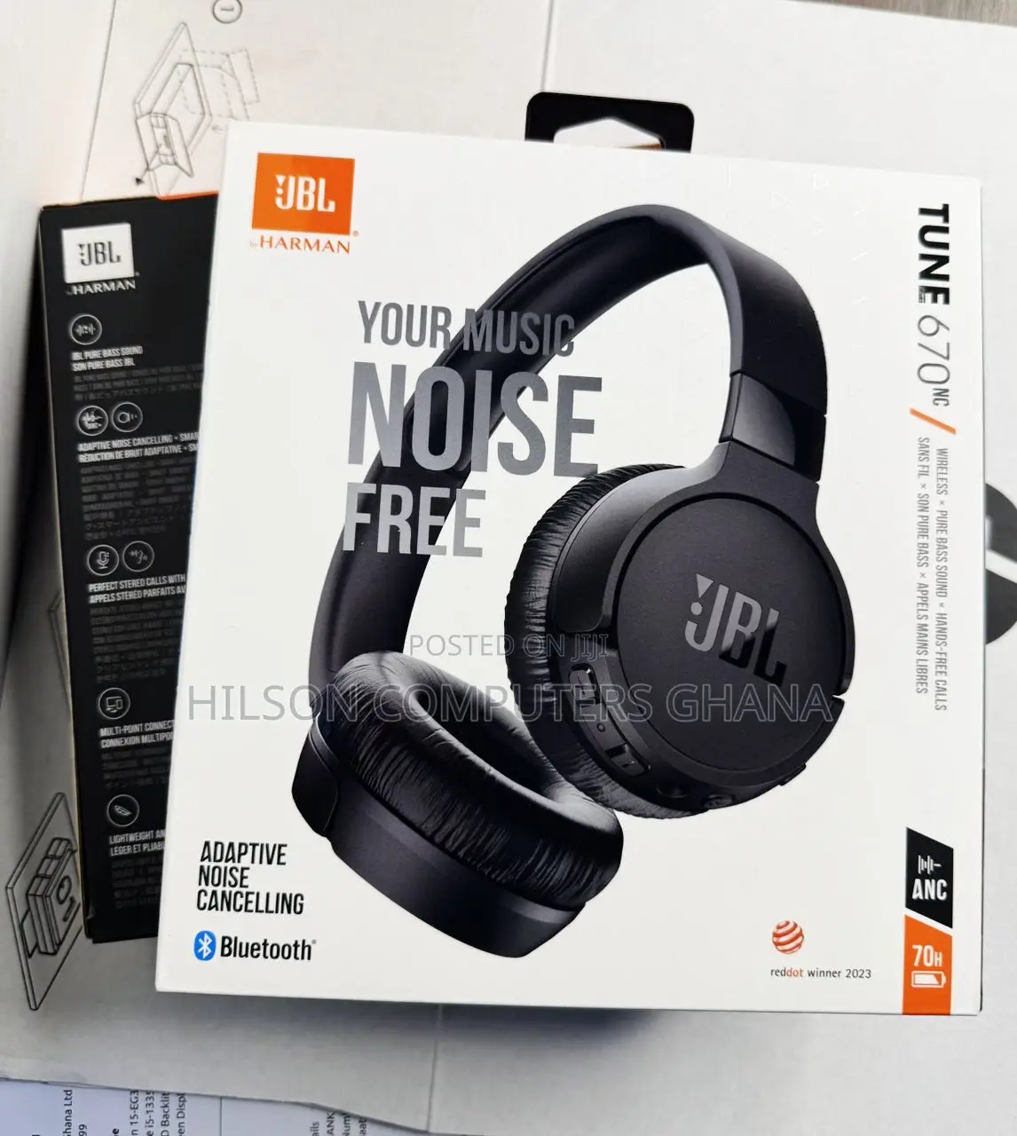 JBL Tune 670nc - Adaptive Noise Cancelling Wireless on-Ear Headphones