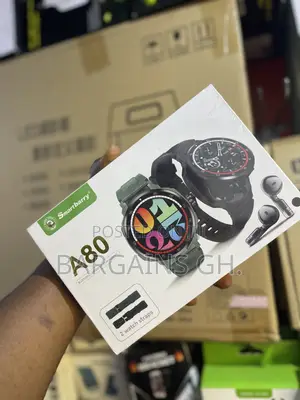Smartberry A80 Premium Smart Watch With Wireless Earbuds (2 in 1)