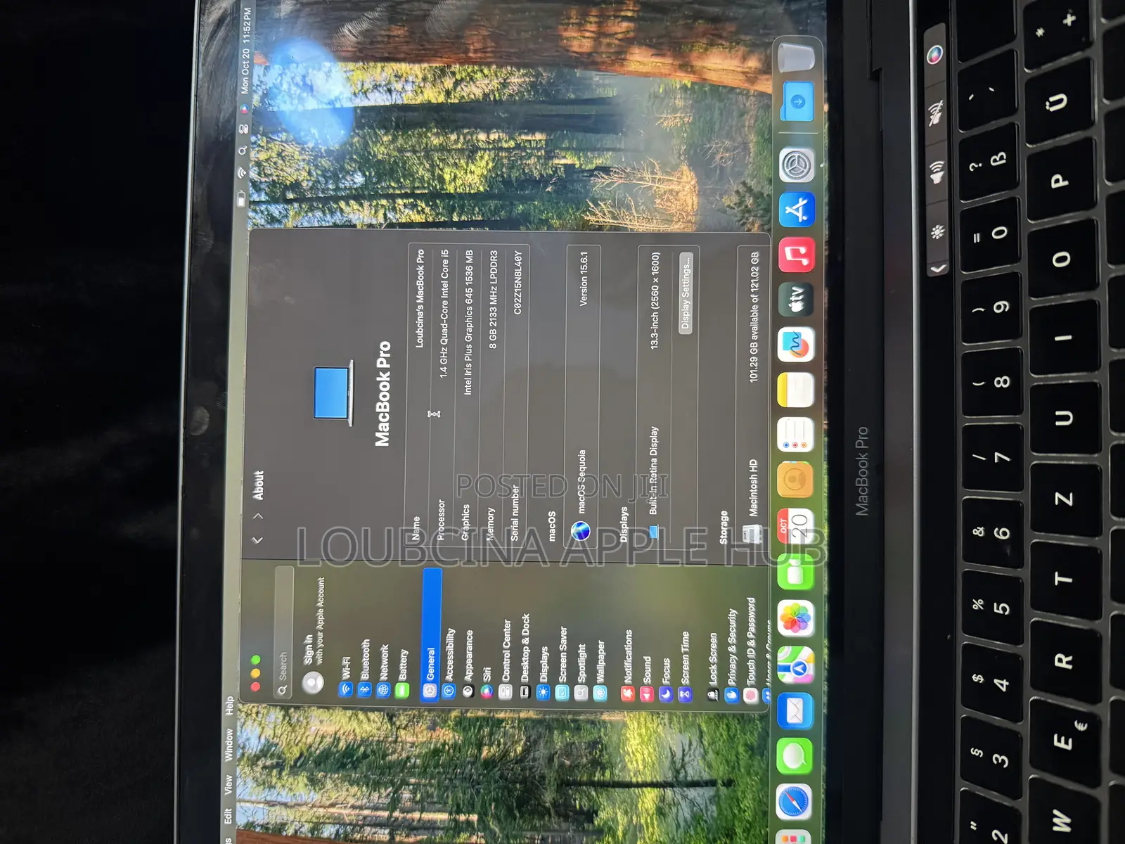 Laptop Apple MacBook Pro 2019 8GB Intel Core i5 SSD 128GB