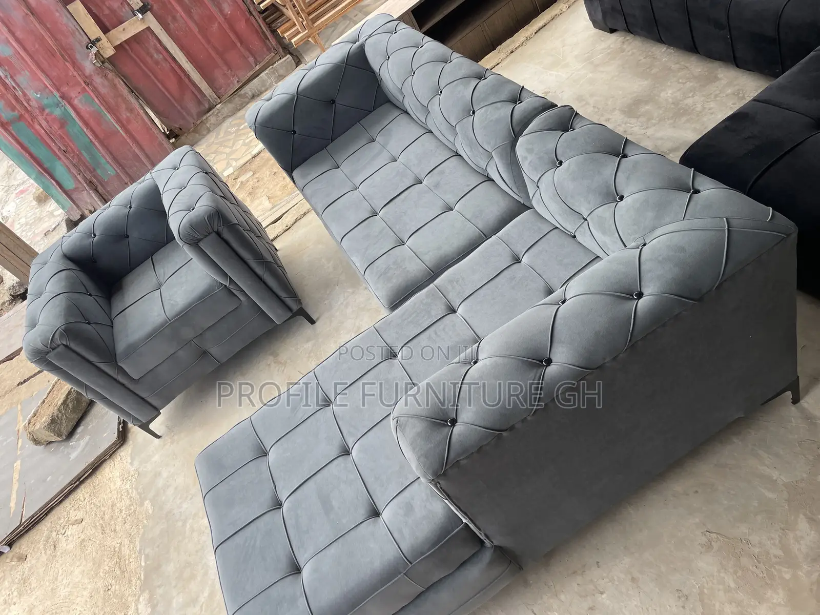 L-shape Sofa With Single Sofa Available