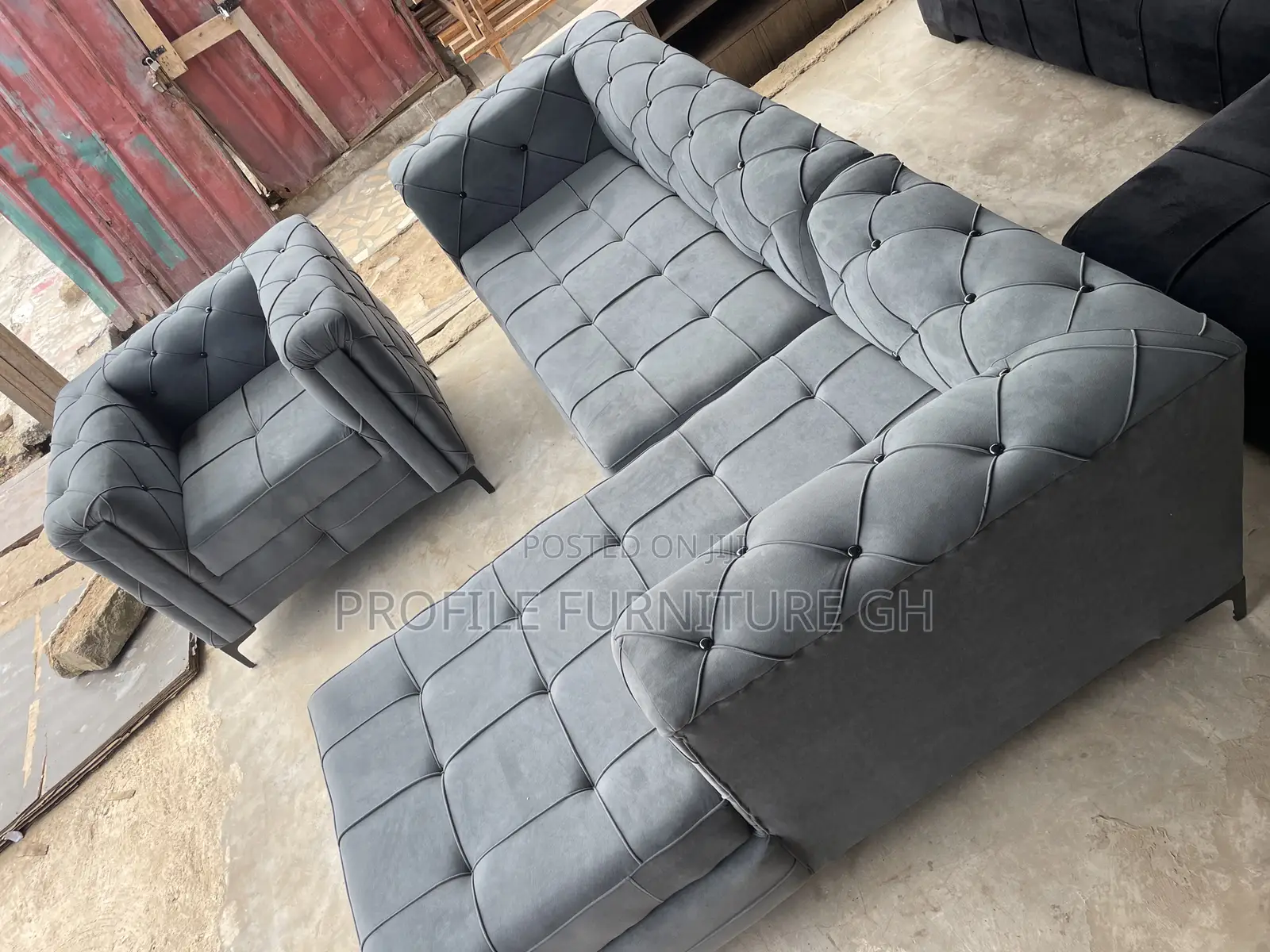L-shape Sofa With Single Sofa Available