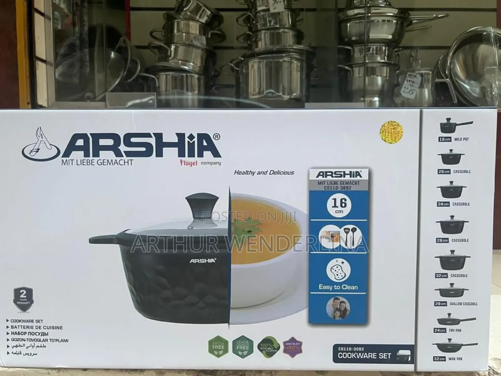 Classic Arshia 8 Set Cooking Ware (16 Pieces)