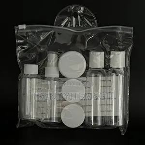 7pcs Portable Travel Size Liquid Cosmetic Container Bottle Set