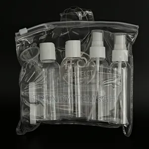 7pcs Portable Travel Size Liquid Cosmetic Container Bottle Set